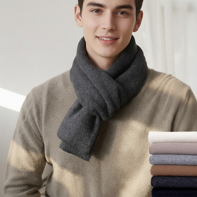 어바인 보풀없는 부드러운 쁘띠 목도리 겨울 남녀공용 숏 머플러