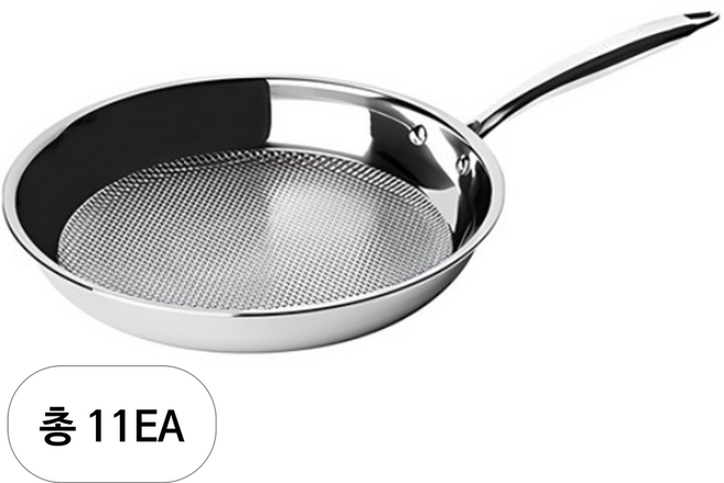 알텐바흐 인덕션 글란츠 통 5중 스테인리스 후라이팬, 28cm, 11개