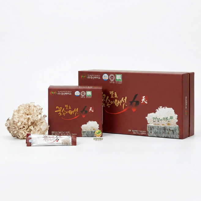 경신바이오 꽃송이 현미 발효 꽃송이버섯 효소 가루 분말 천 스틱형, 180개, 405g, 4.5g