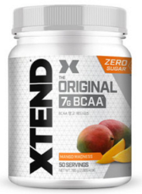 엑스텐드 BCAA 50서빙 망고맛 당일발송 피트니스 근육 아미노산 복합 포뮬러 헬스 L로이신 L이소로이신 L발린 글루타민, 2.98kg, 1개