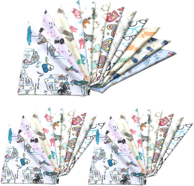 렌즈소녀 그림 안경닦이 30장, 30개, 랜덤찬스