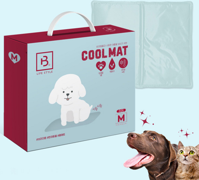브리더랩 쿨매트 블루 M / 50cm x 40cm, 1개