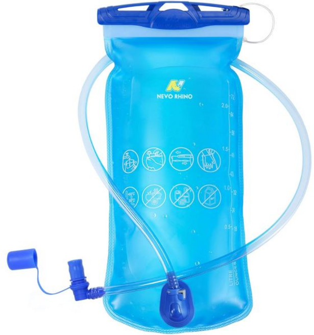 NVO RHINO 하이드레이션 블래더1.5L- 2L-3L 누수 방지 물 저장소 BPA 프리 워터 파우치 수분 보충 팩 ，용 방광하이킹 백팩, 2L- Water Bladder, 2L- 물주머니
