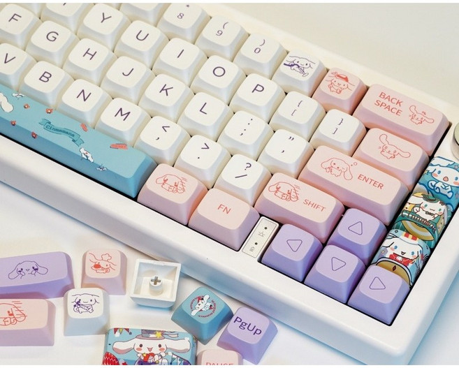 산리오 시나모롤 키캡 146키 XDA PBT 염료승화, 1개