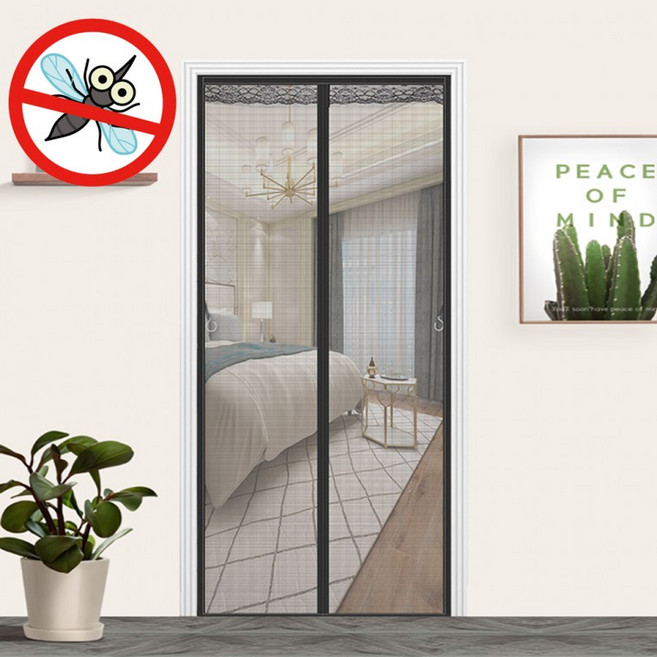 셀프 현관 방충망 모기장 3size (탈부착/찍찍이/1인), 화이트 대
