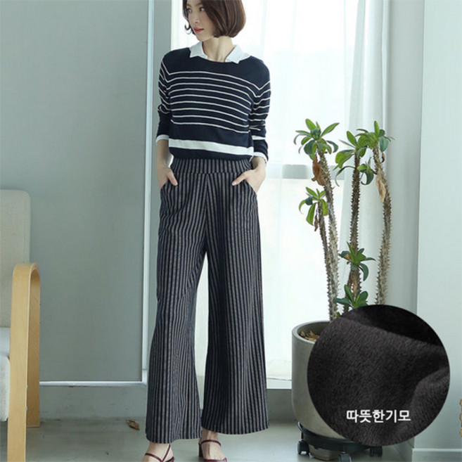 완벽한인생핏 여성바지 정장바지 기모밴딩바지 와이드슬랙스 편한바지