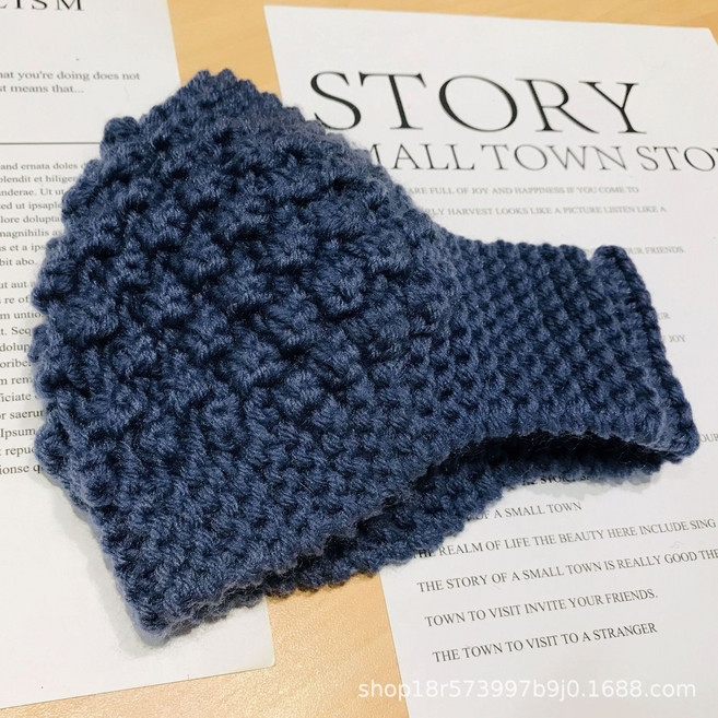 니트 와이드 파인애플 해어밴드 워머 SH1167