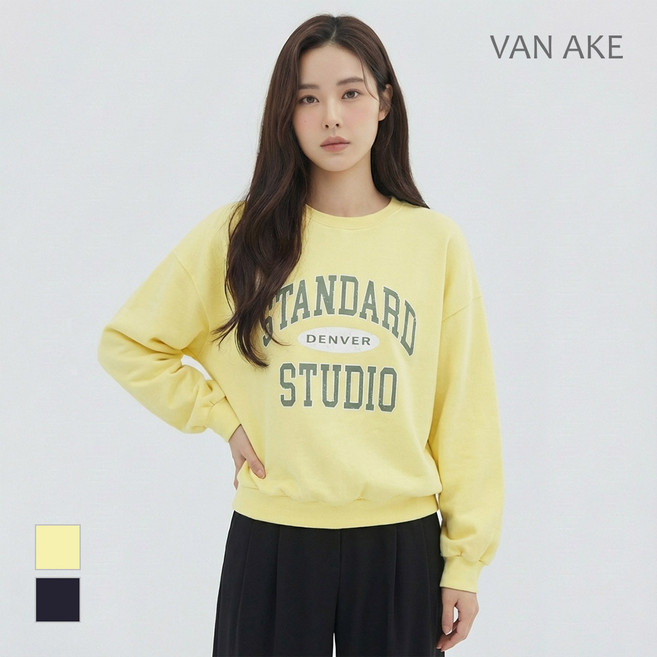 [반에이크] 캐주얼프린트 기모맨투맨 티셔츠_VB32TSQ310Z