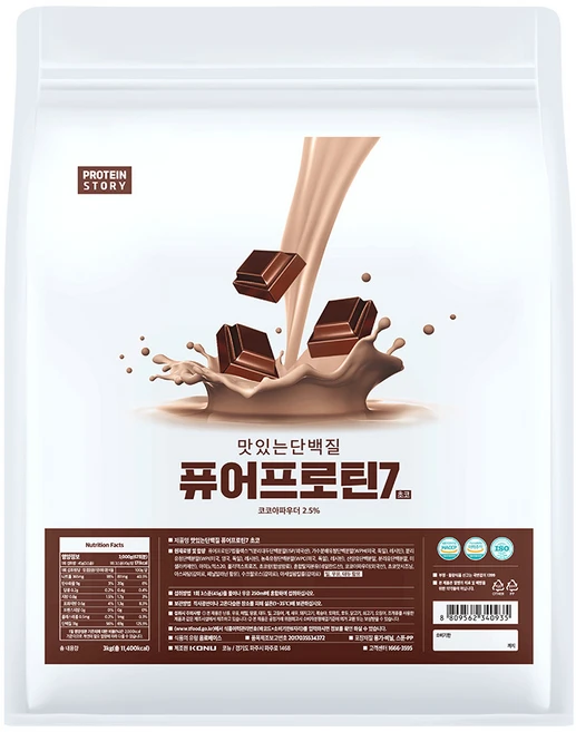 프로틴스토리 맛있는 단백질 퓨어프로틴7 3kg 쇼콜라초코, 1개 - 쿠팡