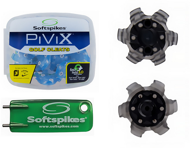 소프트스파이크 피빅스 골프화징 골프화스파이크, 그레이/블랙, 18개