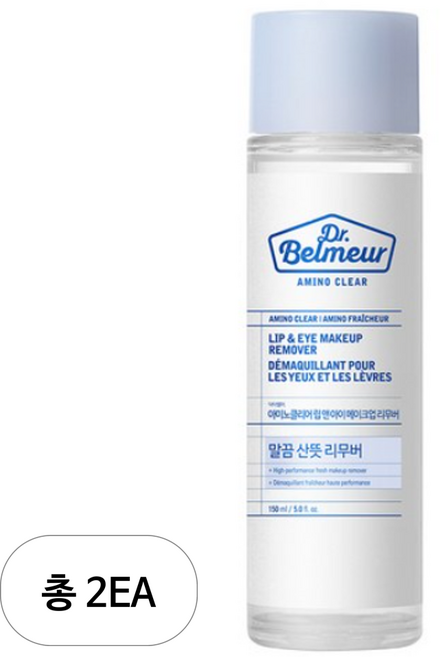 더페이스샵 닥터벨머 아미노클리어 립 앤 아이 메이크업 리무버, 150ml, 2개