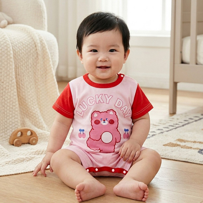 몽실이 슈가봉봉 우주복 아동 유아 남아 여아 여름 외출복 바디슈트