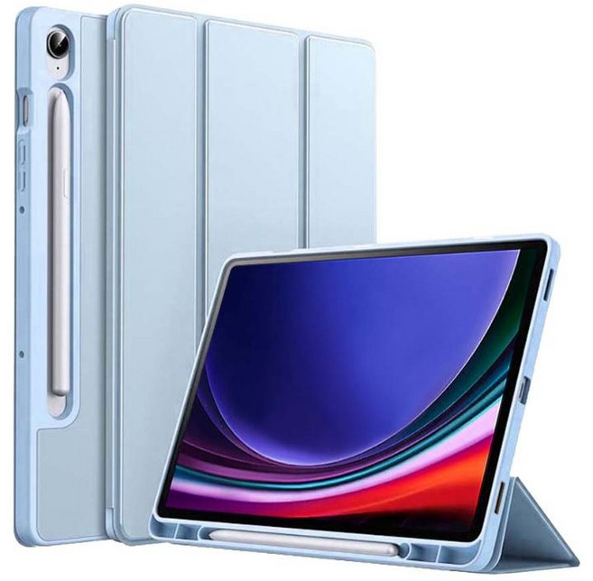 갤럭시탭S9 FE 플러스 울트라 호환 커버 S펜수납 케이스 SM-X510N X516N X610N X616N X710N X716N X810N X816N X910N X916 케이스나라, 하늘