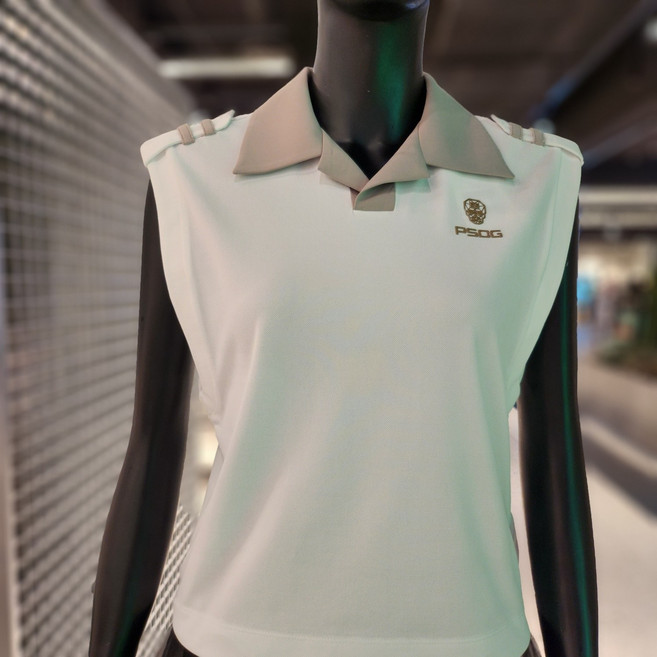 파사디골프 sh06 파사디골프 여성 어깨 비죠포인트 제에리 민소매 (화이트) P24MTL180X