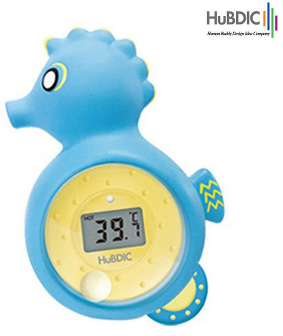 (kaoncnt) 휴비딕 디지털 탕온계 탕온도계 아기 목욕 장난감 물온도, 해마