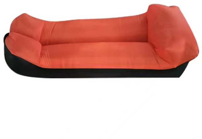 풍선식 에어 베드 안락 의자 소파 해먹 캠핑용 에어소파, 베개가 있는 오렌지