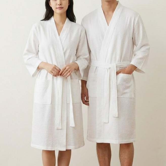 Maison de LAB 프리미엄 호텔 샤워가운, 화이트 / XL, 1개