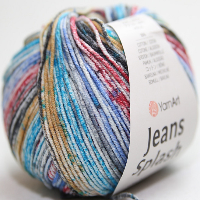 더울 진스플래쉬 그라데이션 나염실 털실 뜨개 면혼방, 1개, 942쉐비