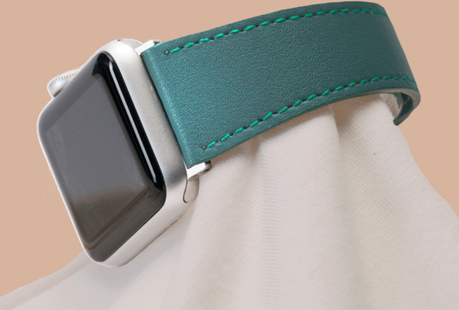MUDU 이태리 스위프트. H사 동일 가죽. 애플워치 갤럭시워치 가죽스트랩, 사토그레이