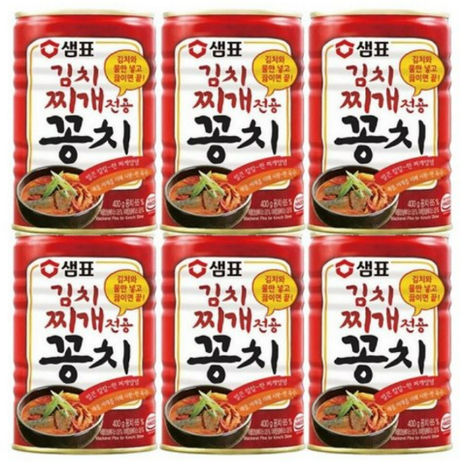 샘표 김치찌개용 꽁치, 6개
