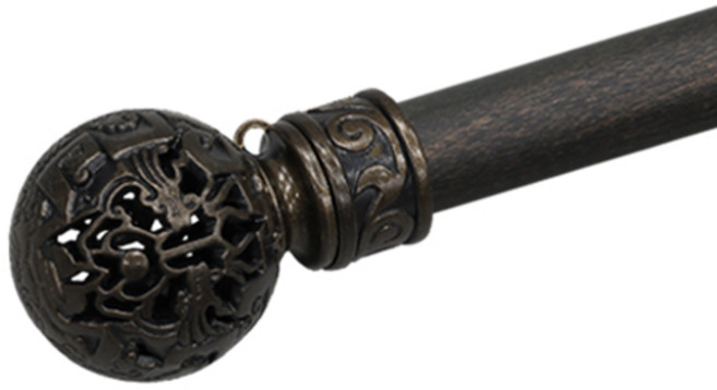 한국레일갤럭시 35mm 지구 커튼봉 커텐봉, 흑동