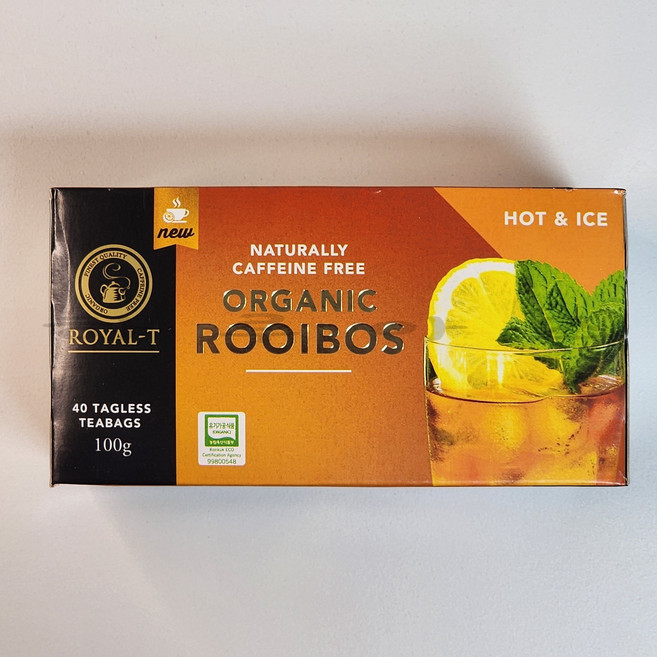 하루아즈 유기농 40ct 로얄티 루이보스티 임산부 허브 차 선물, 93mg, 40개입, 1개