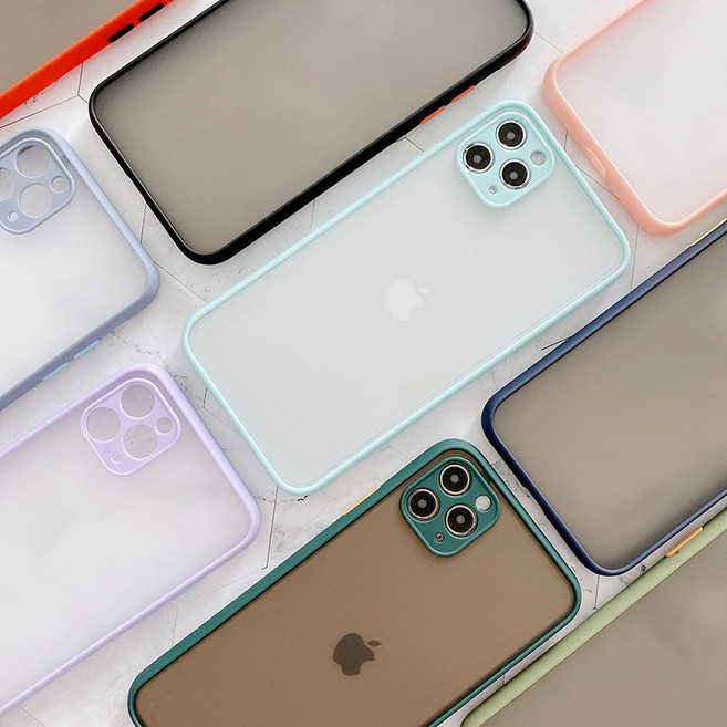 탱커샵 아이폰15케이스 초슬림 매트 하드 카메라보호 반투명 케이스 울트라