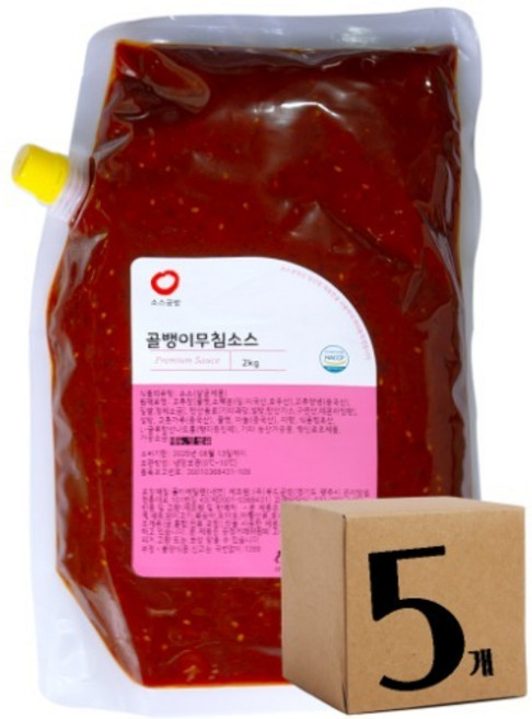 푸드공방 소스공방 골뱅이무침 소스 (2Kg 5개), 5개, 2kg