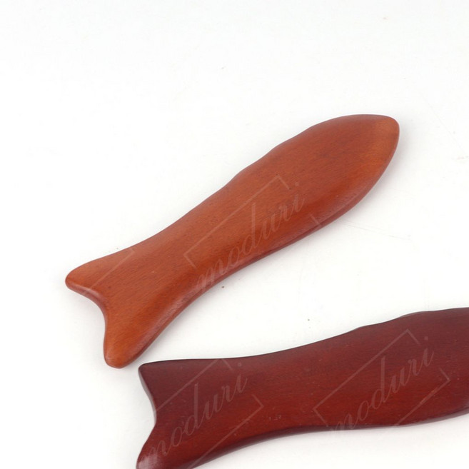 원목 옻칠 물고기 괄사 D타입 지압기 얼굴 안마 다리