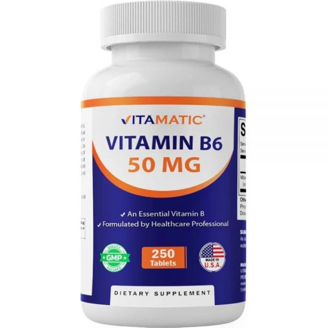 비타매틱 비타민 B6 50mg 250정, 알약/캡슐, 성인남녀공용, 1개 - 쿠팡