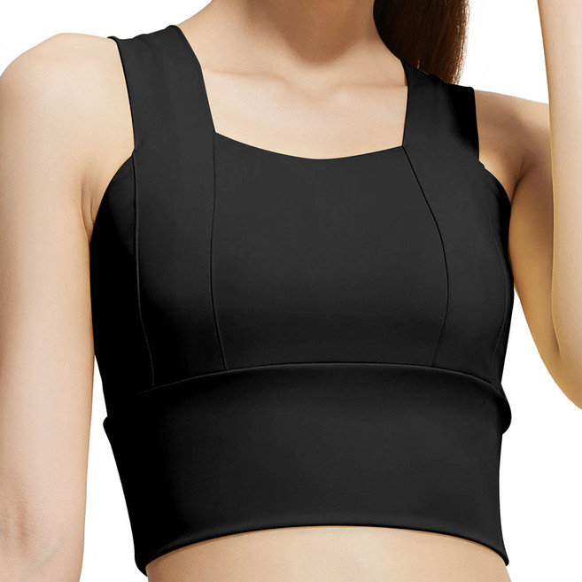 민트스쿨 일체형 와이드 스포츠브라탑 패드일체형 요가복 필라테스복 상의 요가나시 나시브라탑