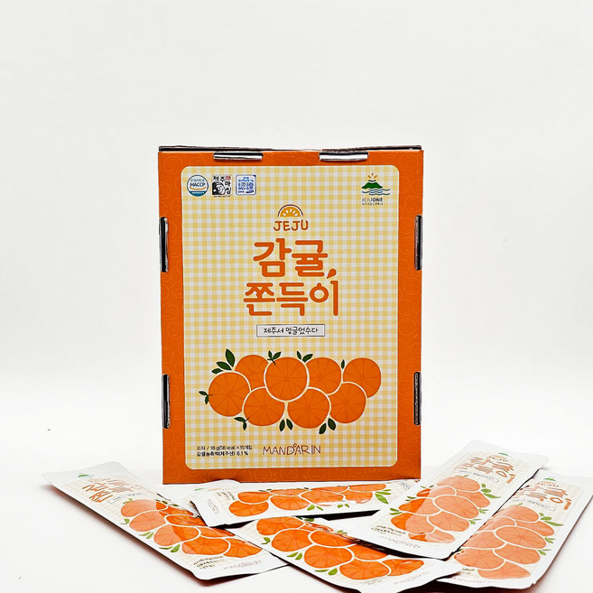 제철진미 쫀득한 제주 감귤쫀득이 1박스 (18g x 15개입), 18g, 15개