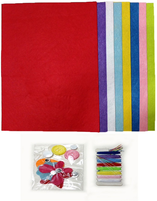 토토 미니 칼라 펠트지 비접착 컬러 부직포 DIY 만들기 미술 공예, 펠트세트, 5세트