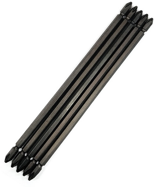 니토무역 크로스 비트 십자 일자 양면 드라이버 250mm SK2 등급 일본산 전동 공구, 5개
