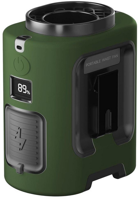 gewanolla 휴대용 허리 팬 선풍기 그린