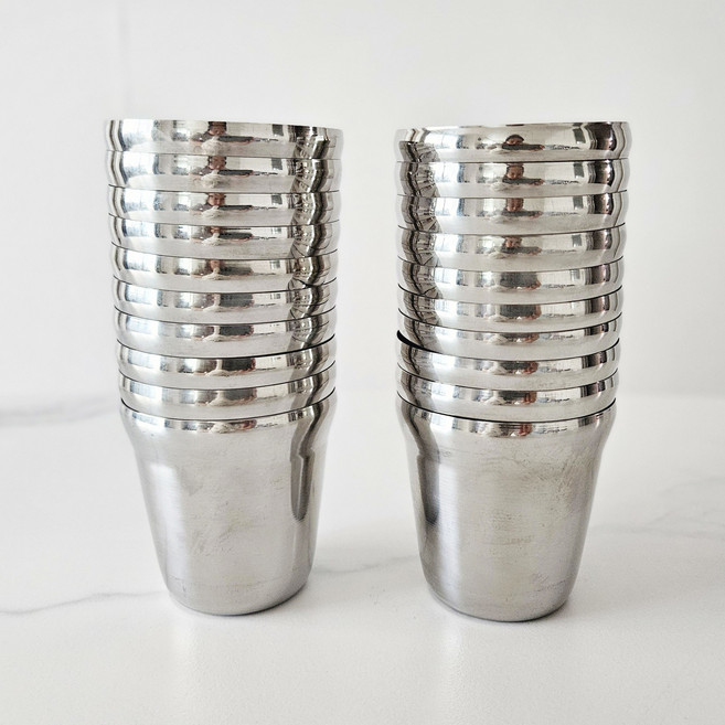 국내생산 업소용 스텐 물컵, 20개, 중