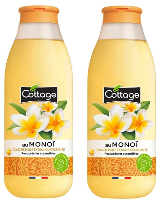 코티지 모노이 프레셔스 너리싱 샤워오일, 2개, 560ml