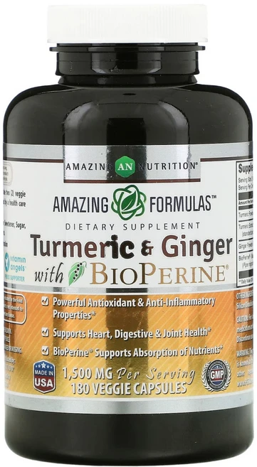 어메이징 포뮬러스 강황 커큐민 750mg 180캡슐 (바이오페린), 1개, 180정 - 쿠팡