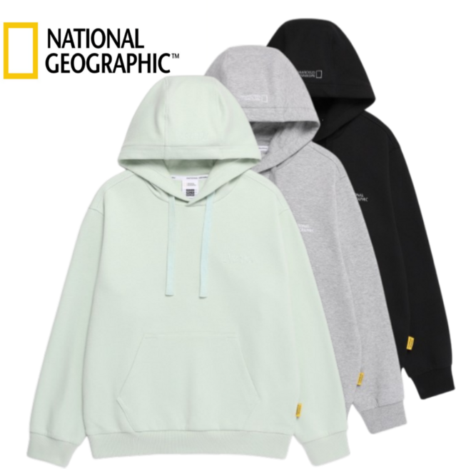 [매장발송] 내셔널지오그래픽 남녀공용 후드 티셔츠 활동성 좋은 운동 여행 캠핑 운동 상의