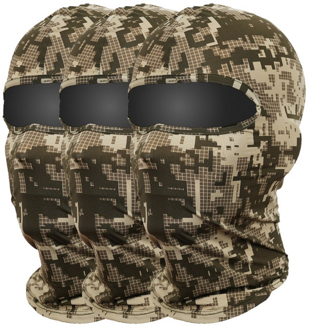 Zec0 HM 쿨 스킨 바라클라바 등산 자전거 여름 바라클라바, 카키, 3개