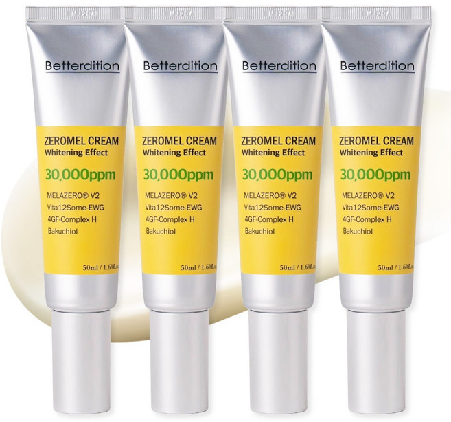 베러디션 제로멜 기미잡티 미백 크림, 4개, 50ml