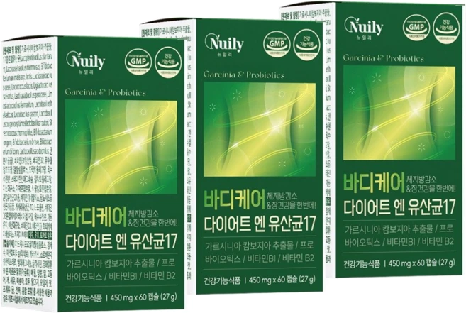 다이어트 유산균 17 6중 복합기능성 탄수화물 지방합성 억제 체지방 감소 장건강 도움, 3개, 60정 - 쿠팡