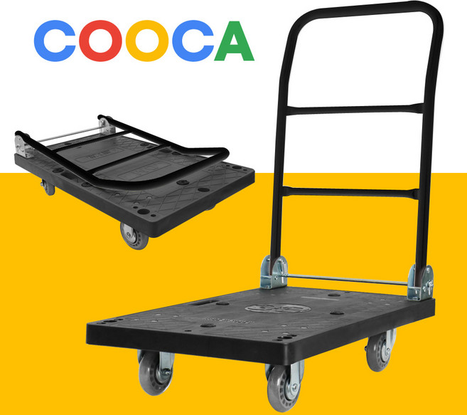 무소음 바퀴 쿠카 검정 카트 구르마 구루마 대차 접이식 손수레 끌차