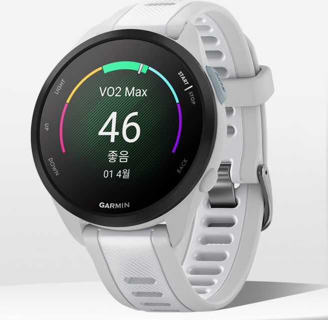 가민 포러너 165 러닝 GPS 스마트워치 화이트 43mm