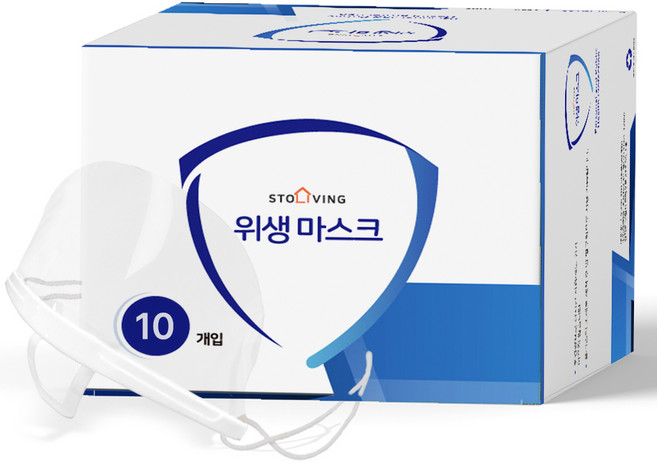 투명위생마스크 10개, 1개, 10매입, 투명
