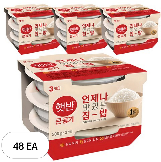 햇반 큰공기, 300g, 48개