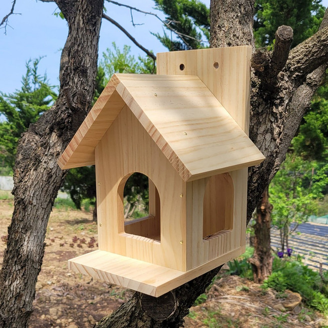 미가데코 diy 새집만들기 반제품 산새집 인공새집 나무새집 새둥지, 1개, 모이둥지