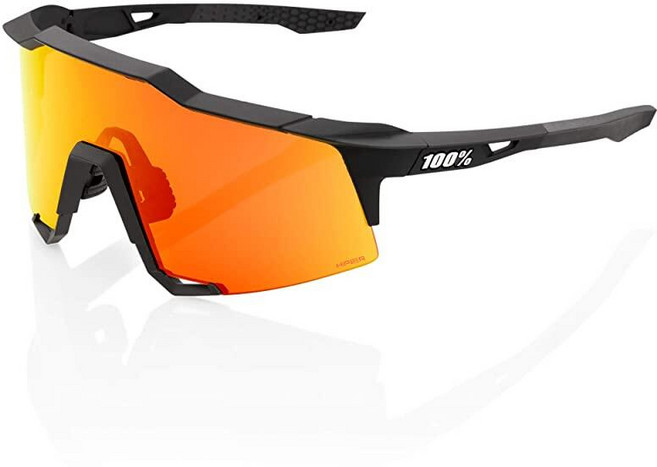 100% 스피드크래프트 스포츠 퍼포먼스 선글라스 - 및 사이클링 안경 소프트 TACT 블랙 하이퍼 레드 멀티레이어 미러 렌즈 467786