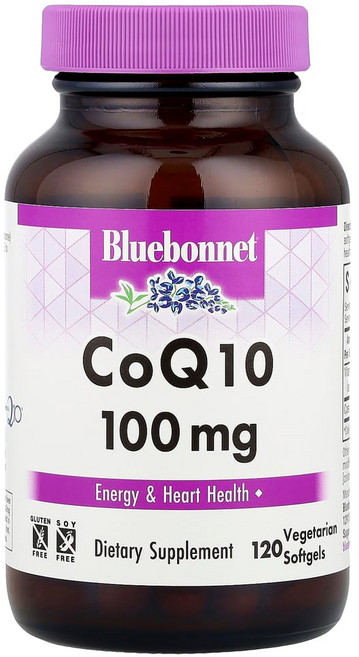 블루보넷 CoQ10 100mg 식물성 120정 비타민 E 이 d 알파 토코페롤 코큐텐 코큐10 코Q10 코엔자임 큐텐 코엔자임큐10 코엔자임Q10 유비퀴논 유비퀴놀 카네카 효능, 1개