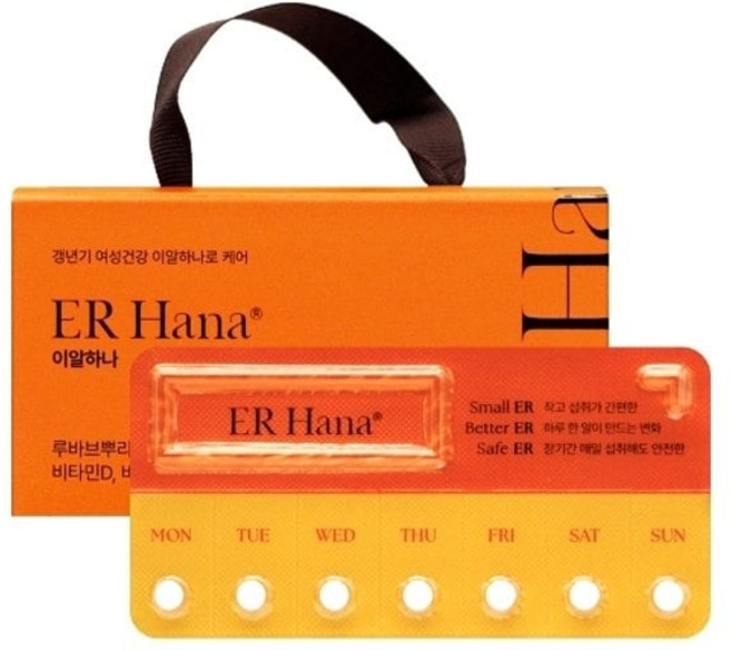 엔 이알하나 80mgX28정 / ERr731 여성 영양제 루바브뿌리추출물 비타민D 비타민K, 1개, 28정